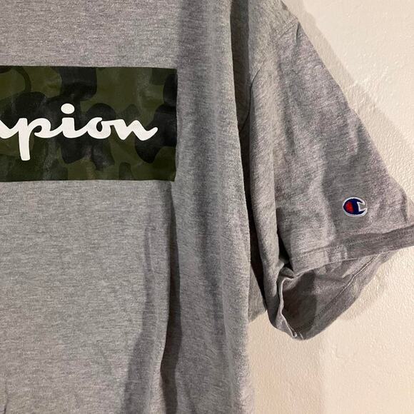 Champion Grey Camouflage Box‎ Logo T-shirt - Picture 2 of 4